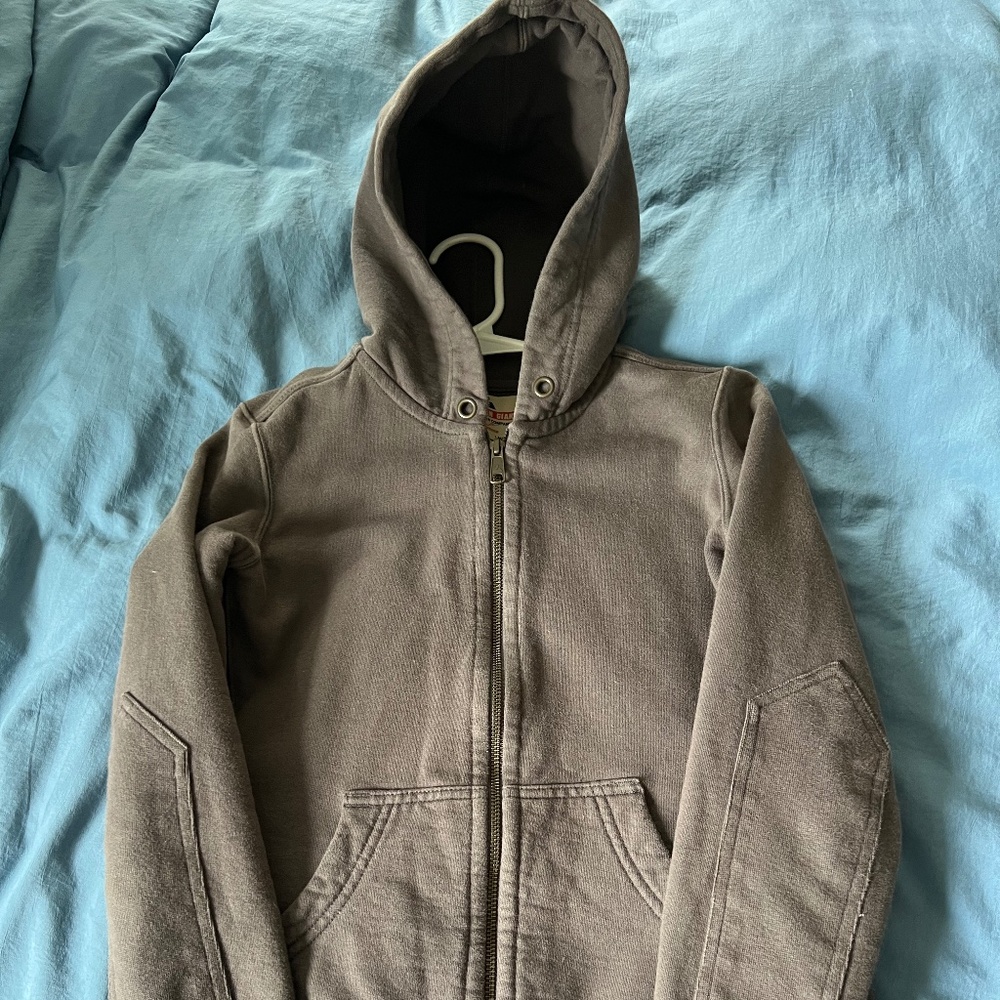 Classic full zip sweatshirt gray heavyweight